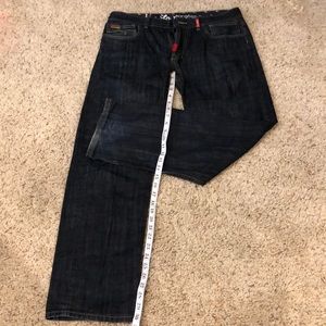 Lrg jeans 34”x30” red/gold detailing